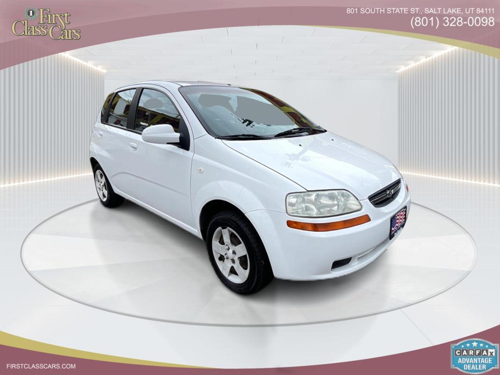 2005 Galaxy White /Gray Cloth Chevrolet Aveo LS (KL1TD62615B) with an 2.2L 4 Cyl. engine, Manual transmission, located at 801 South State Street, Salt Lake City, UT, 84111, (801) 328-0098, 40.751953, -111.888206 - Experience excellent performance with this 2005 Chevrolet Aveo! With its sleek design, efficient fuel consumption, and spacious interior, it's the perfect combination of style and convenience. Affordable and well-maintained, this used Aveo offers a reliable and comfortable ride. Make it yours today! - Photo #7