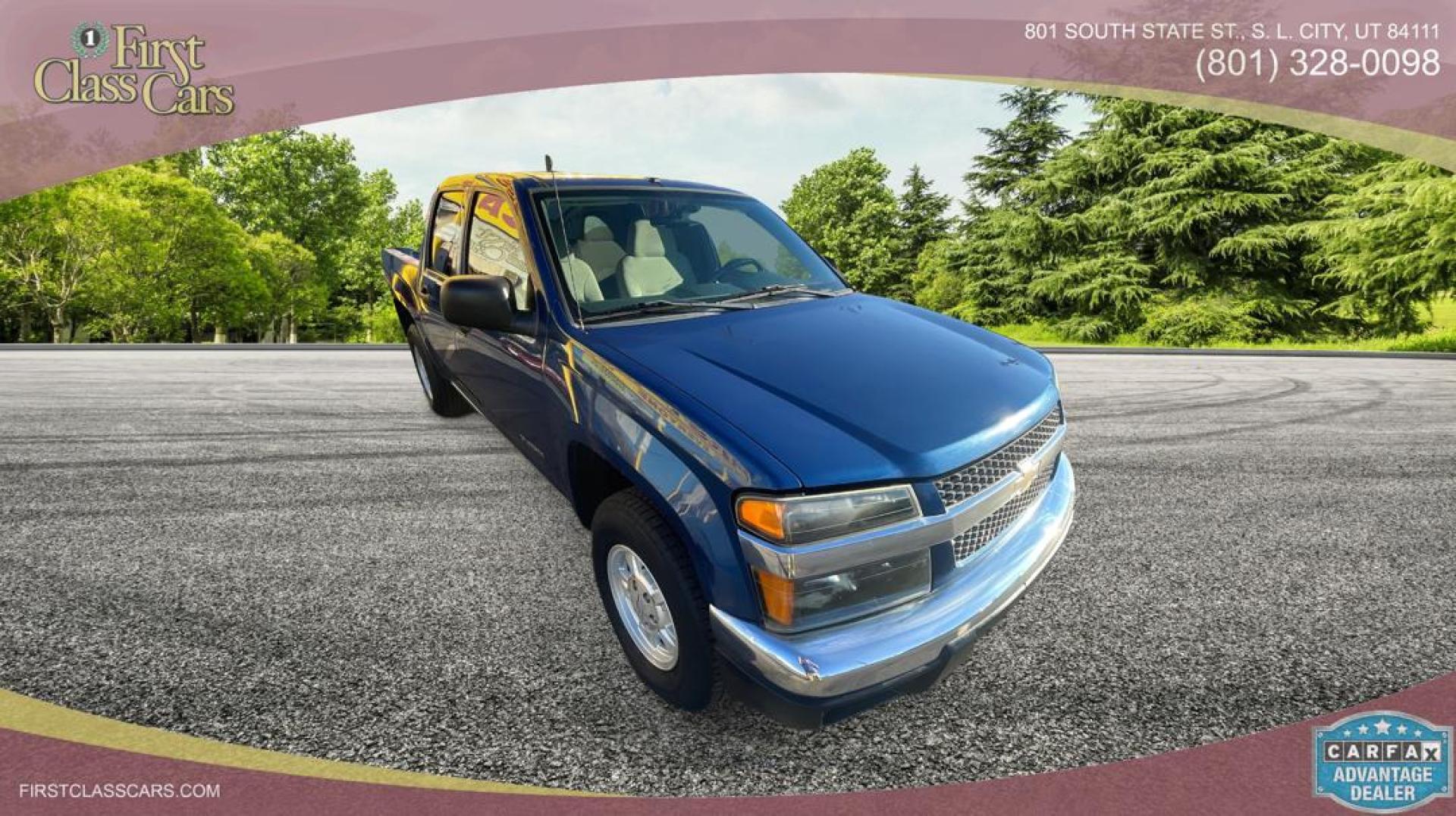 2005 Superior Blue Metallic /Gray Cloth Chevrolet Colorado LS Crew Cab (1GCCS136158) with an 3.5L 5 Cyl. engine, Automatic transmission, located at 801 South State Street, Salt Lake City, UT, 84111, (801) 328-0098, 40.751953, -111.888206 - Experience exceptional rides with our 2005 Chevrolet Colorado! Despite its age, this gem boasts reliable performance, robust power, and smooth handling. Perfectly maintained and affordably priced, it's an excellent choice for first-time owners or budget-conscious buyers. Grab this unbeatable deal wh - Photo#7