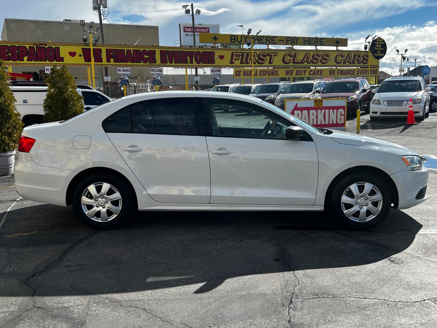 2014 Pure White /Gray Cloth Volkswagen Jetta S (3VW2K7AJ6EM) with an 2.0L 4 Cyl. engine, Automatic transmission, located at 801 South State Street, Salt Lake City, UT, 84111, (801) 328-0098, 40.751953, -111.888206 - Life is crazy. Now is the time to buy! All of our prices are just dollars above our cost. These prices will change as soon as life isn't so crazy. So please call or come in. We are here to save you a lot of money! Our service department is OPEN DAILY to help with any of your service needs. P - Photo#6