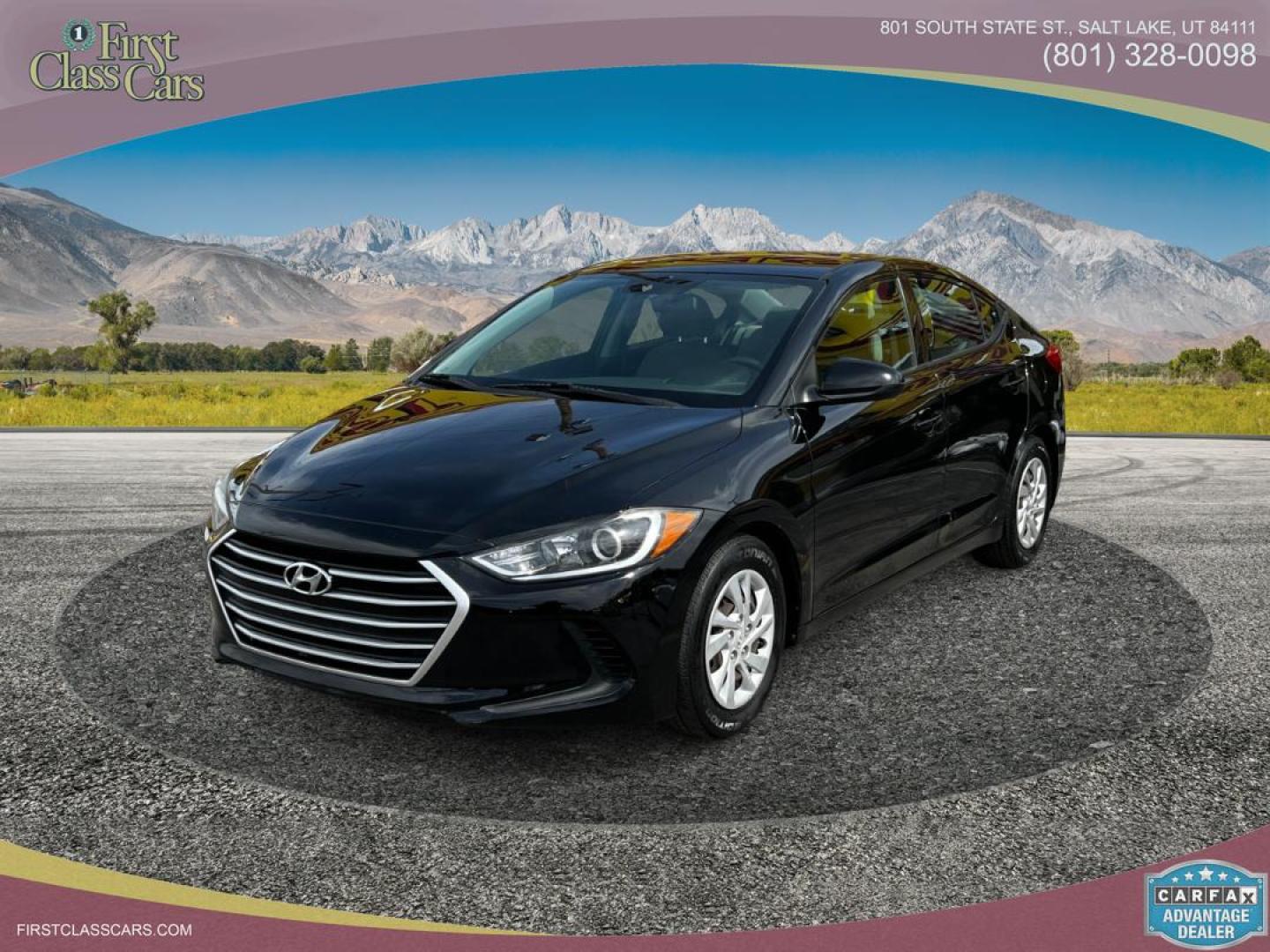 2017 Black Noir Pearl /Gray Cloth Hyundai Elantra SE (5NPD74LF8HH) with an 1.8L 4 Cyl. engine, Automatic transmission, located at 801 South State Street, Salt Lake City, UT, 84111, (801) 328-0098, 40.751953, -111.888206 - Free Carfax!!! Wow! Extra clean!! Immaculate condition!! Free Carfax!! Must see!! Go to www.firstclasscars.com for more information and full disclaimer pertaining to the sale of this car Our service department is OPEN DAILY to help with any of your service needs. Please call for immediate appoin - Photo#0