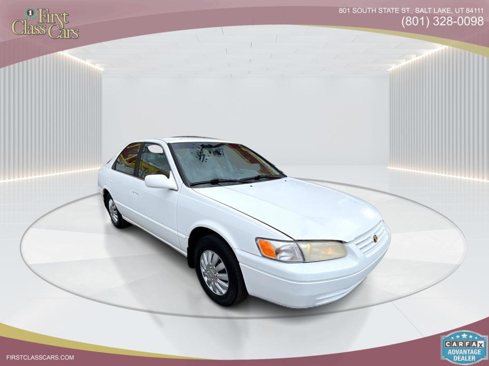 1999 Pure White /Tan Toyota Camry LE (JT2BG28KXX0) with an 2.2Liter 4 Cylinder engine, Automatic transmission, located at 801 South State Street, Salt Lake City, UT, 84111, (801) 328-0098, 40.751953, -111.888206 - Top Features:Cloth Seats, ABS Brakes, CD Audio, Power Mirrors, Side Airbags, AM/FM Stereo, Cassette Player, Power Seat(s), Air Conditioning, Cruise Control, Power Windows, Automatic Transmission, Power Locks, Rear Defroster "Experience unbeatable reliability with this 1999 used Toyota Camry. Boas - Photo #7