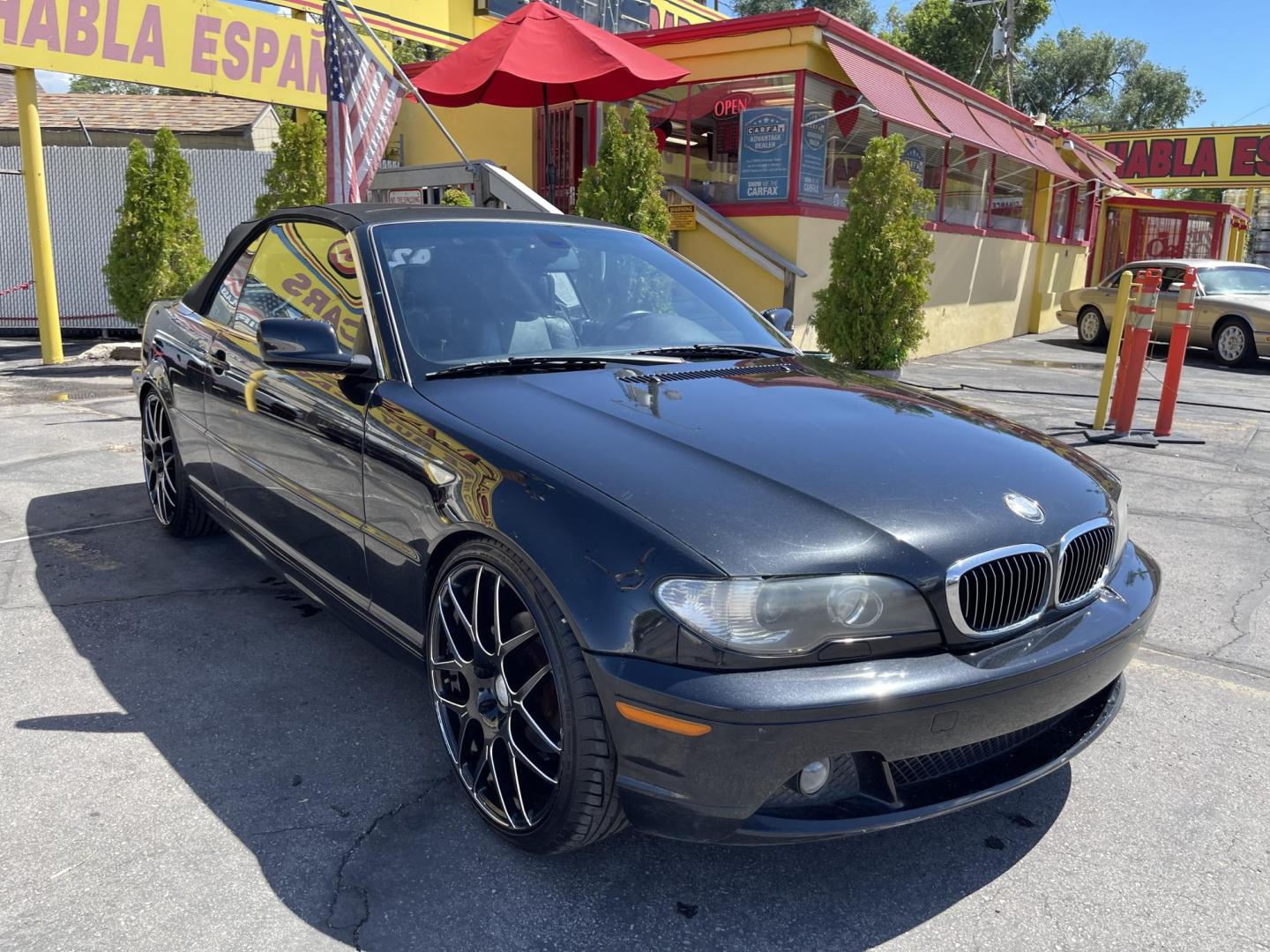 2005 /Black BMW 3-Series 325Ci convertible (WBABW33495P) with an 2.5L L6 DOHC 24V engine, Automatic transmission, located at 801 South State Street, Salt Lake City, UT, 84111, (801) 328-0098, 40.751953, -111.888206 - Features: Alloy Wheels, Leather Seats, Front Seat Heaters, Memory Seat(s), Harman Kardon Sound, Soft Top, ABS Brakes, CD Audio, Power Seat(s), Traction Control, AM/FM Stereo, Cruise Control, Power Windows, Air Conditioning, Power Locks, Rear Defroster, Automatic Transmission, Power Mirrors, Side Air - Photo#3