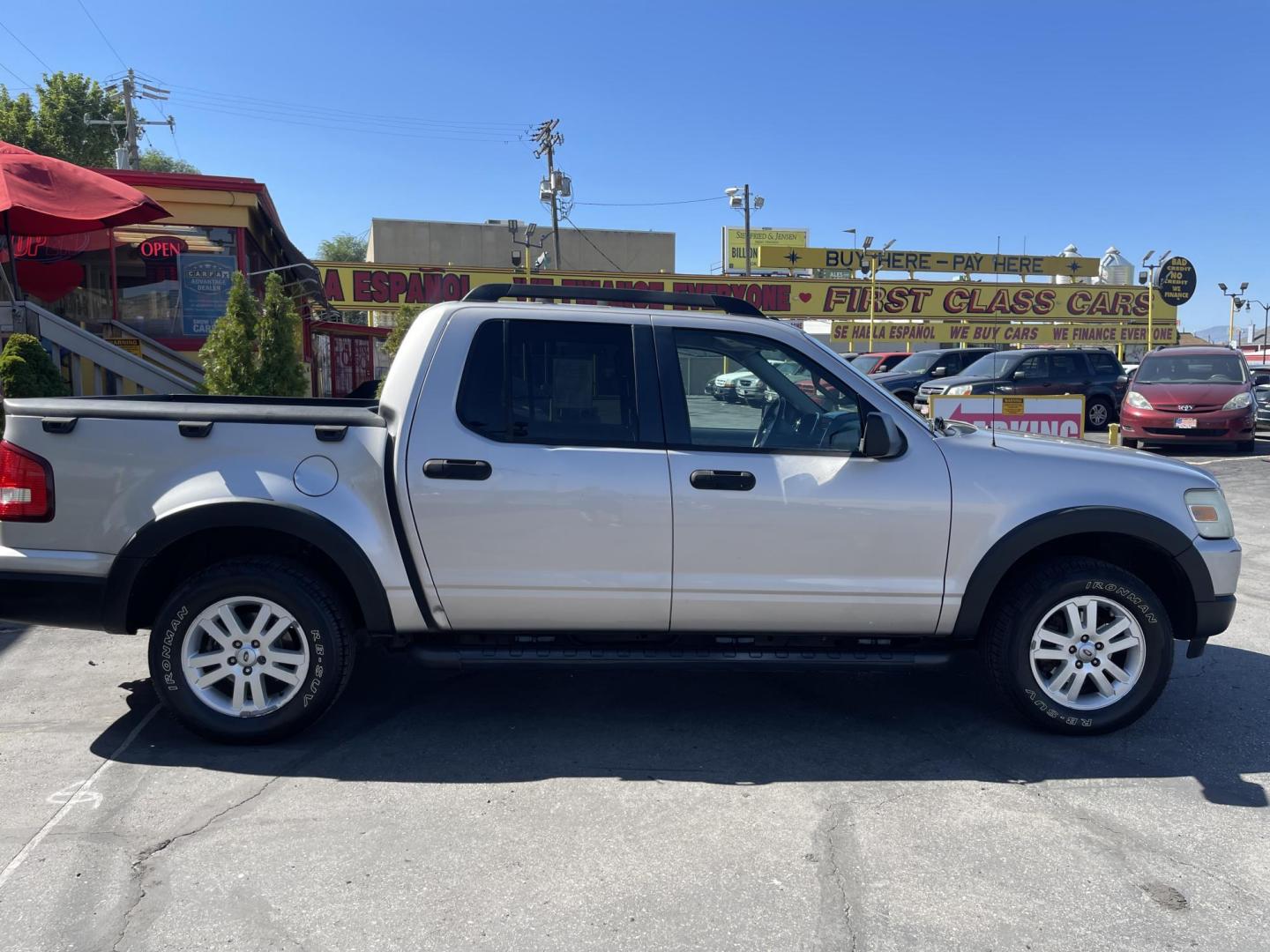 2008 Silver Sky Metallic /Tan Ford Explorer Sport Trac XLT 4.0L 2WD (1FMEU31E58U) with an 4.0L V6 SOHC 12V engine, 5-Speed Automatic transmission, located at 801 South State Street, Salt Lake City, UT, 84111, (801) 328-0098, 40.751953, -111.888206 - Super clean hard to find! Clean Carfax no reported accidents clean title! Lots of regular service history shown on Carfax vehicle has been maintained and taken care of. Features: Alloy Wheels, Satellite Radio Ready, Cloth Seats, Tow Hitch, Running Boards, ABS Brakes, CD Audio, Power Locks, Tractio - Photo#5