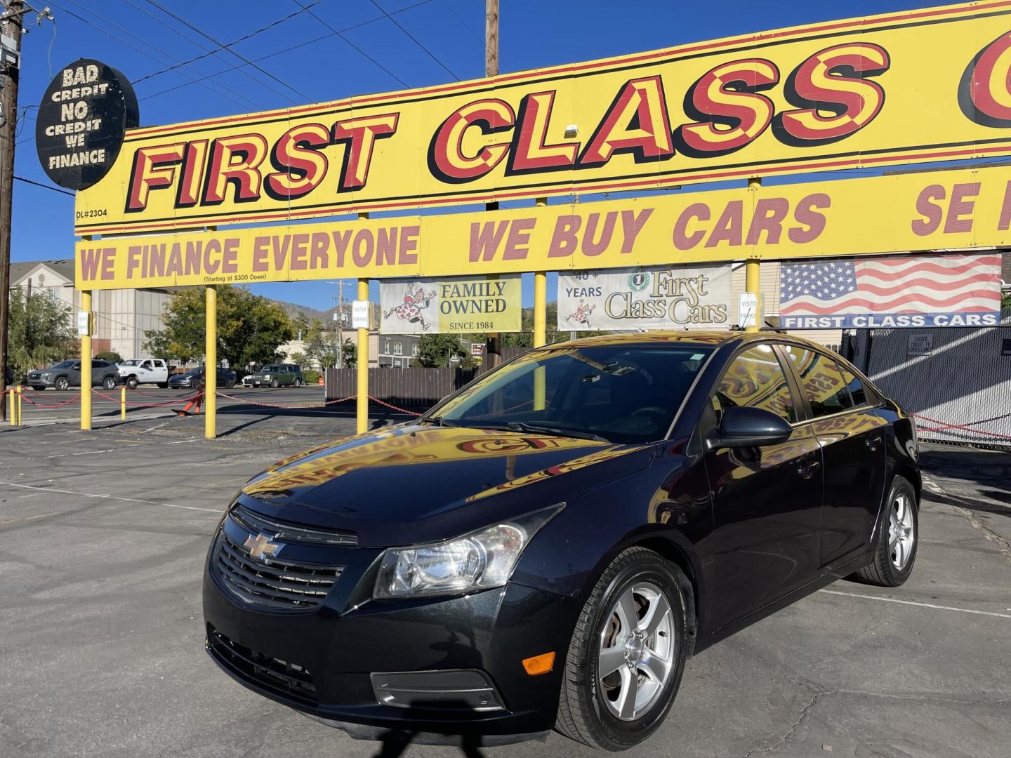 2013 Black Metallic /Black Chevrolet Cruze 1LT Auto (1G1PC5SB5D7) with an 1.4L L4 DOHC 16V TURBO engine, 6-Speed Automatic transmission, located at 801 South State Street, Salt Lake City, UT, 84111, (801) 328-0098, 40.751953, -111.888206 - Clean title! Clean Carfax history report only 2 previous owners!!! Low miles for the year! Vehicle is in good condition inside and out a must see to believe!!! EPA estimated fuel economy stands at 24 mpg city/35 mpg highway and 27 mpg combined great on gas! Features: Alloy Wheels, Satellite Radio R - Photo#0