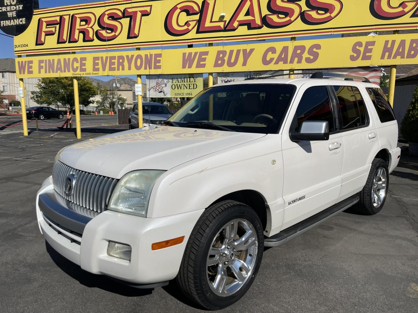 2010 Galaxy White /Tan Mercury Mountaineer Premier 4.6L AWD (4M2EN4J84AU) with an 4.6L V8 SOHC 12V engine, 6-Speed Automatic Overdrive transmission, located at 801 South State Street, Salt Lake City, UT, 84111, (801) 328-0098, 40.751953, -111.888206 - Clean title no reported accidents on Carfax history report!!! Very nice all wheel drive SUV for winter! In great condition for the year, make and miles!!! 3rd Row seating, Navigation and leather seats loaded with lots of extras! Must see very clean SUV. Features: 20 Inch Plus Wheels, Parking Senso - Photo#0