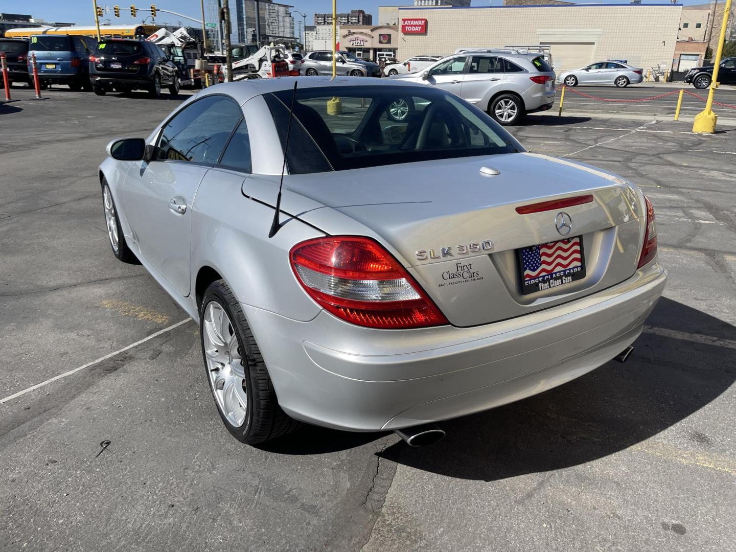 2007 Silver Sky Metallic /Black Mercedes-Benz SLK SLK350 (WDBWK56FX7F) with an 3.5L V6 DOHC 24V engine, Automatic transmission, located at 801 South State Street, Salt Lake City, UT, 84111, (801) 328-0098, 40.751953, -111.888206 - Real nice hard to find Mercedes-Benz SLK 350 Convertible with hard top! Rare car with low miles only 87,295 miles. Real clean black leather interior! Hard to find this is a must see vehicle! Call for details. Vehicle was declared a total loss by insurance and has been issued a Rebuilt restored title - Photo#8