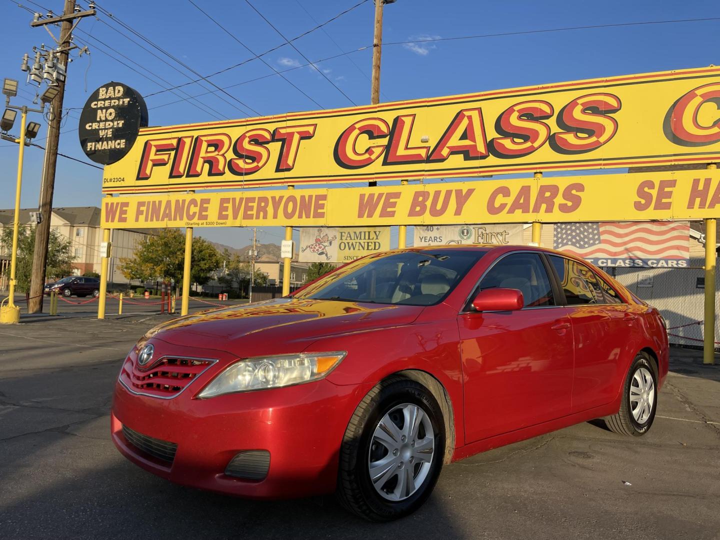 2011 Salsa Red Pearl /Gray Toyota Camry Base 6-Spd AT (4T4BF3EKXBR) with an 2.5L L4 DOHC 16V engine, 6-Speed Automatic transmission, located at 801 South State Street, Salt Lake City, UT, 84111, (801) 328-0098, 40.751953, -111.888206 - 1 owner reported on Carfax Clean title! Very nice 2011 Camry great gas mileage with the 2.5L 4 Cylinder engine. This is in great shape inside and out a real must see for anyone looking for affordable reliable transportation. Vehicle has been meticulously maintained there are 27 service records that - Photo#0