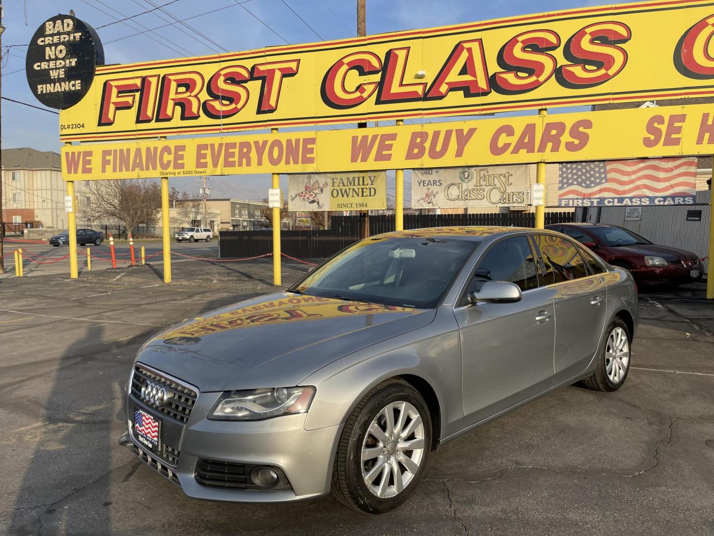 2010 Sterling Gray Metallic /Black Audi A4 2.0 T Sedan FrontTrak Multitronic (WAUEFAFL7AN) with an 2.0L L4 DOHC 16V TURBO engine, Continuously Variable Transmisson transmission, located at 801 South State Street, Salt Lake City, UT, 84111, (801) 328-0098, 40.751953, -111.888206 - Very nice clean Audi A4 2.0T Premium Plus! Clean title! Hard to fin car in great shape! Carfax shows regular service and maintenance has been done.Tires look like they are in good condition. Features: Alloy Wheels, Rear View Camera, Bluetooth Technology, Satellite Radio Ready, Front Seat Heaters, - Photo#0