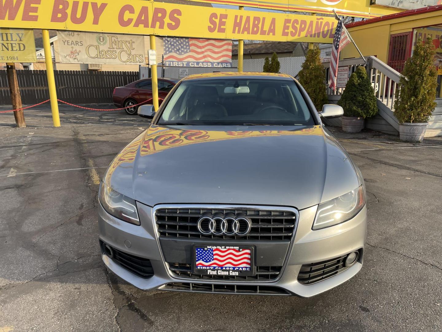 2010 Sterling Gray Metallic /Black Audi A4 2.0 T Sedan FrontTrak Multitronic (WAUEFAFL7AN) with an 2.0L L4 DOHC 16V TURBO engine, Continuously Variable Transmisson transmission, located at 801 South State Street, Salt Lake City, UT, 84111, (801) 328-0098, 40.751953, -111.888206 - Very nice clean Audi A4 2.0T Premium Plus! Clean title! Hard to fin car in great shape! Carfax shows regular service and maintenance has been done.Tires look like they are in good condition. Features: Alloy Wheels, Rear View Camera, Bluetooth Technology, Satellite Radio Ready, Front Seat Heaters, - Photo#1