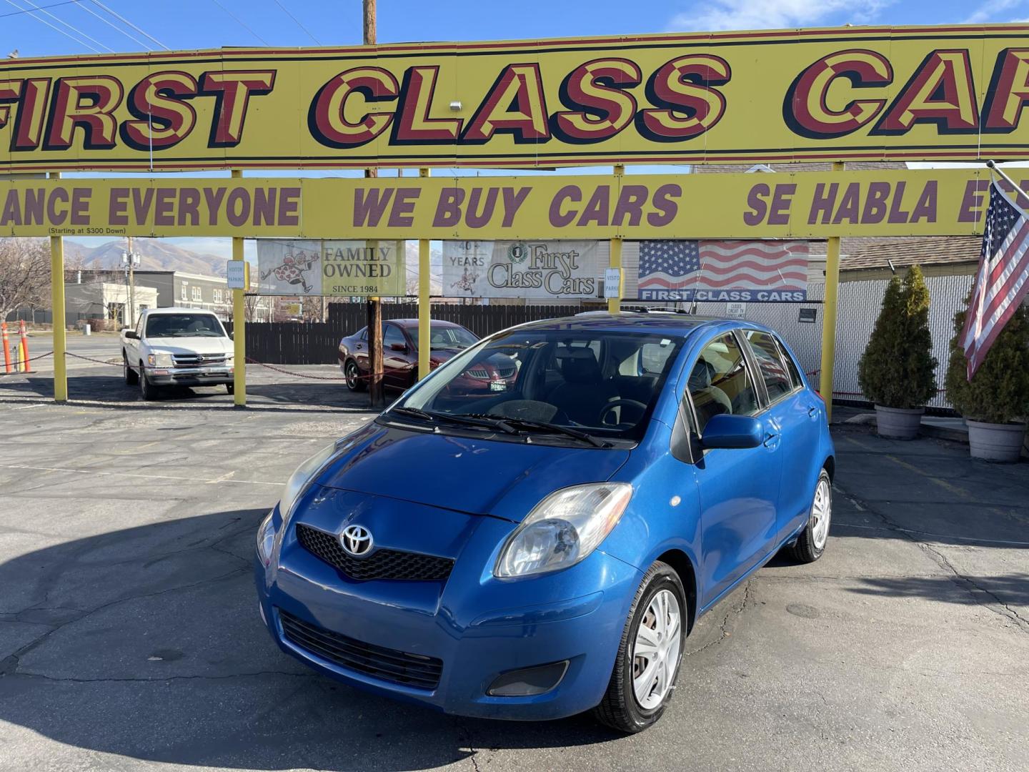 2010 Fiji Blue Pearl /Gray Toyota Yaris Liftback 5-Door AT (JTDKT4K36A5) with an 1.5L L4 DOHC 16V engine, 4-Speed Automatic transmission, located at 801 South State Street, Salt Lake City, UT, 84111, (801) 328-0098, 40.751953, -111.888206 - Clean title! Only 2 reported owners on the Carfax history report! Clean car inside and out! Must see for anyone looking for a nice affordable car with great gas mileage! The 2010 Toyota Yaris Liftback 5-Door AT gets an EPA-estimated 29 miles per gallon (mpg) in the city and 35 mpg on the highway. F - Photo#0