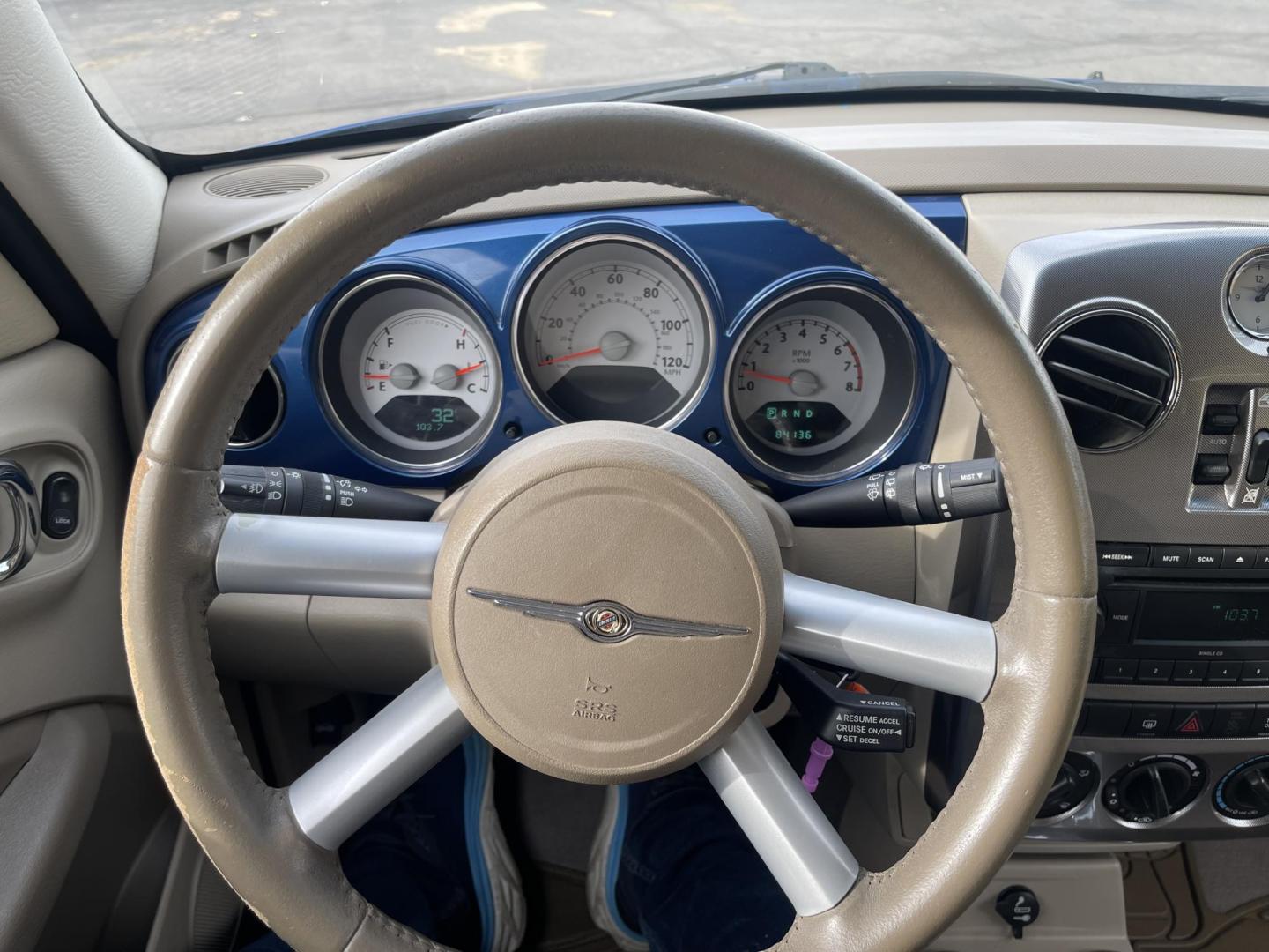 2009 Blue /Tan Chrysler PT Cruiser Limited (3A8FY68849T) with an 2.4L L4 DOHC 16V TURBO engine, Automatic transmission, located at 801 South State Street, Salt Lake City, UT, 84111, (801) 328-0098, 40.751953, -111.888206 - Super clean car with only 83,984 miles! Hard to find in this great shape with low miles! Clean title on Carfax Features: Alloy Wheels, Satellite Radio Ready, Front Seat Heaters, Sunroof(s), Leather Seats, Turbo Charged Engine, ABS Brakes, Auxiliary Audio Input, Power Mirrors, Rear Spoiler, AM/FM S - Photo#20