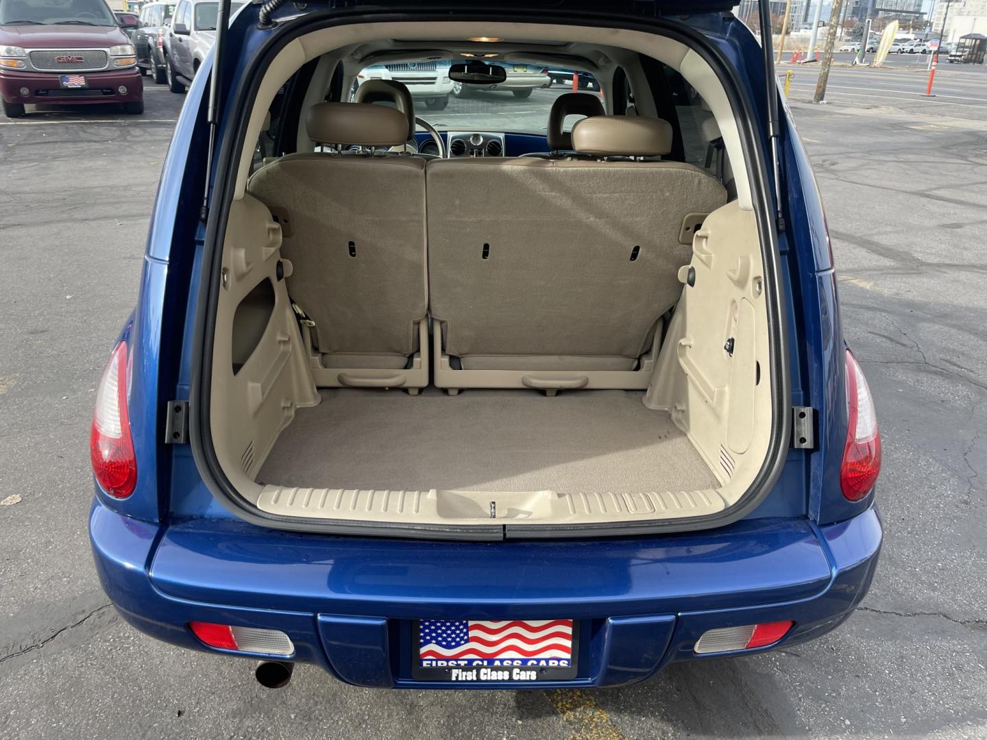 2009 Blue /Tan Chrysler PT Cruiser Limited (3A8FY68849T) with an 2.4L L4 DOHC 16V TURBO engine, Automatic transmission, located at 801 South State Street, Salt Lake City, UT, 84111, (801) 328-0098, 40.751953, -111.888206 - Super clean car with only 83,984 miles! Hard to find in this great shape with low miles! Clean title on Carfax Features: Alloy Wheels, Satellite Radio Ready, Front Seat Heaters, Sunroof(s), Leather Seats, Turbo Charged Engine, ABS Brakes, Auxiliary Audio Input, Power Mirrors, Rear Spoiler, AM/FM S - Photo#24