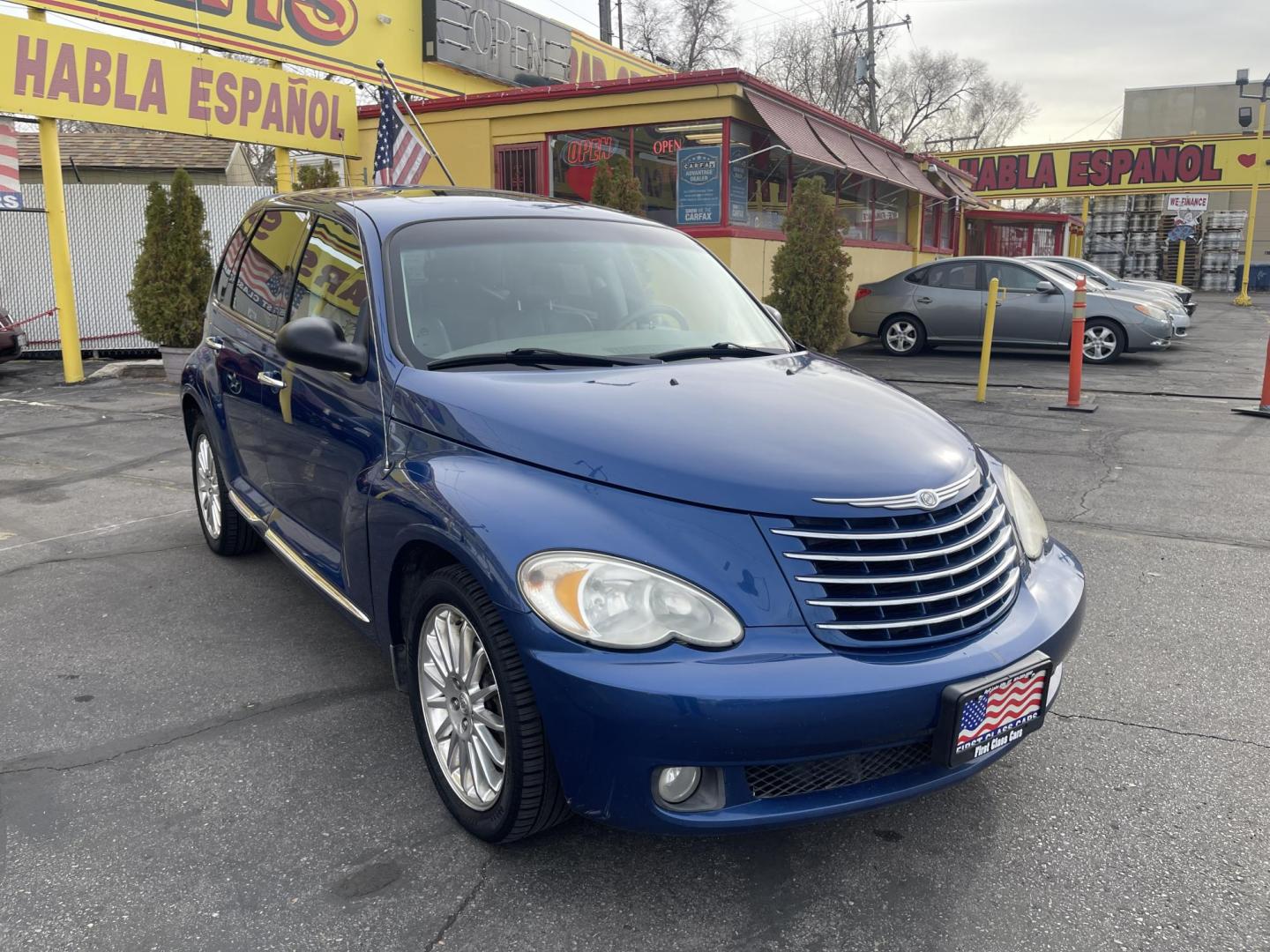 2009 Blue /Tan Chrysler PT Cruiser Limited (3A8FY68849T) with an 2.4L L4 DOHC 16V TURBO engine, Automatic transmission, located at 801 South State Street, Salt Lake City, UT, 84111, (801) 328-0098, 40.751953, -111.888206 - Super clean car with only 83,984 miles! Hard to find in this great shape with low miles! Clean title on Carfax Features: Alloy Wheels, Satellite Radio Ready, Front Seat Heaters, Sunroof(s), Leather Seats, Turbo Charged Engine, ABS Brakes, Auxiliary Audio Input, Power Mirrors, Rear Spoiler, AM/FM S - Photo#3