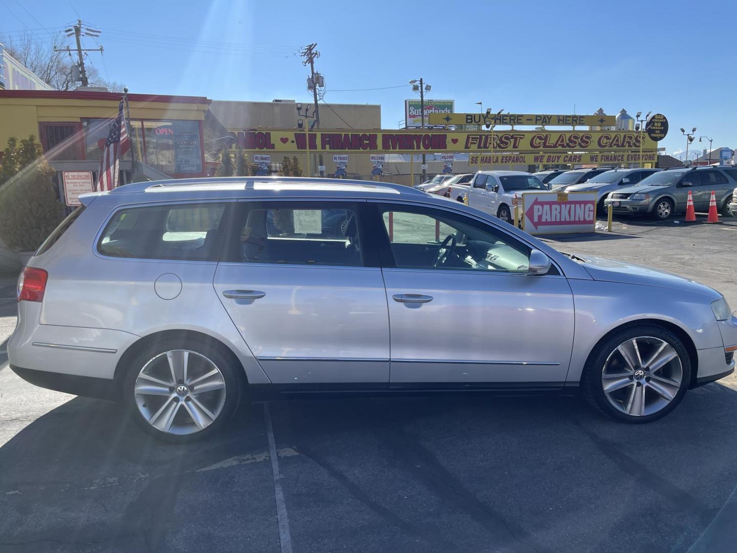 2010 Satin Silver Metallic /Black Volkswagen Passat Wagon Komfort (WVWXL7AN4AE) with an 2.0L L4 DOHC 16V TURBO engine, 6-Speed Automatic transmission, located at 801 South State Street, Salt Lake City, UT, 84111, (801) 328-0098, 40.751953, -111.888206 - Clean title! No accidents on Carfax! Car has been meticulously maintained and shows lots of regular service on Carfax at the regular service intervals!!! Must see for anyone looking for a clean well taken care of Volkswagen! Features: Alloy Wheels, Satellite Radio Ready, Bluetooth Technology, Sunr - Photo#4