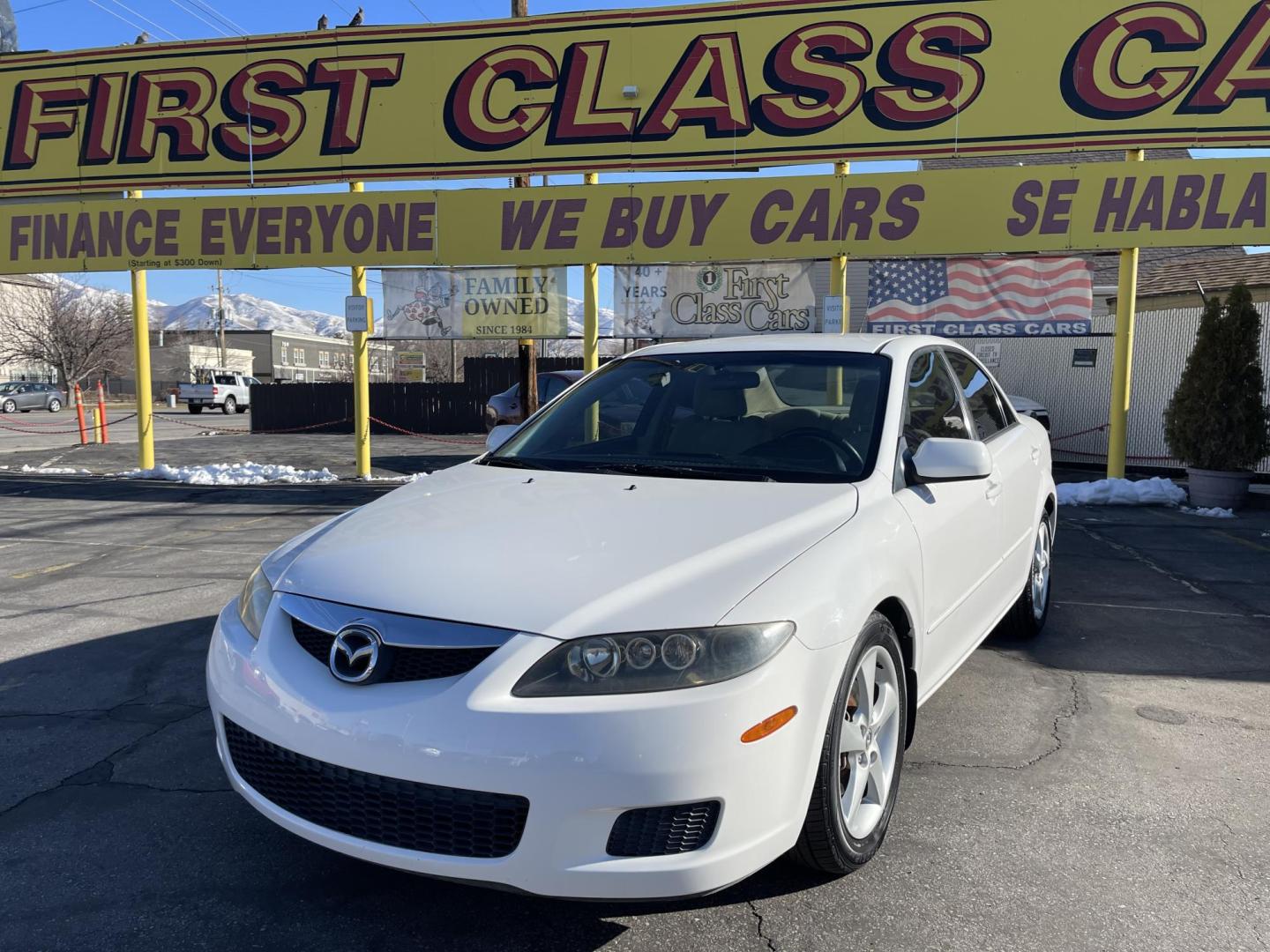 2006 Super White /Tan Mazda MAZDA6 s Sports Sedan (1YVHP80D265) with an 3.0L V6 DOHC 24V engine, Automatic transmission, located at 801 South State Street, Salt Lake City, UT, 84111, (801) 328-0098, 40.751953, -111.888206 - Clean title! Super low miles for the year! Just over 73k miles! Car is in great shape and hard to find this clean with these low miles! Car is immaculate condition hard to find! A must see for anyone looking for a nice clean affordable car that gets great gas mileage! Features: Alloy Wheels, Cloth - Photo#1