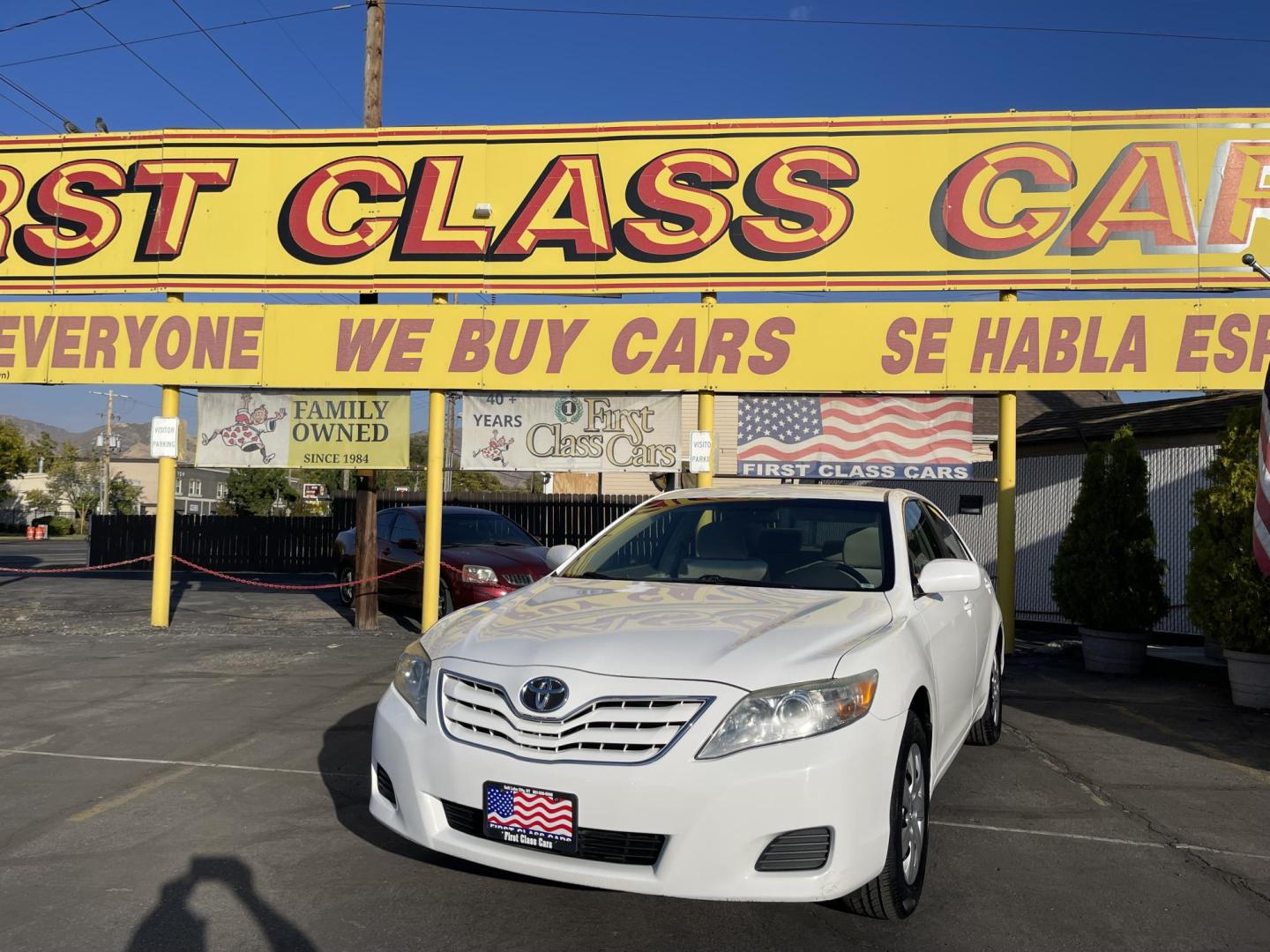 2011 Super White /Gray Cloth Toyota Camry LE (4T4BF3EK7BR) with an 2.5L I4 engine, Automatic transmission, located at 801 South State Street, Salt Lake City, UT, 84111, (801) 328-0098, 40.751953, -111.888206 - Owned by a little old lady that traded the vehicle in to us! Vehicle was originally sold to the owners mother in-law as a 1 owner vehicle it now has had 2 owners she took excellent care of the car! She didn't drive a lot so the car is in great condition and super low miles! Hard to find in this grea - Photo#1