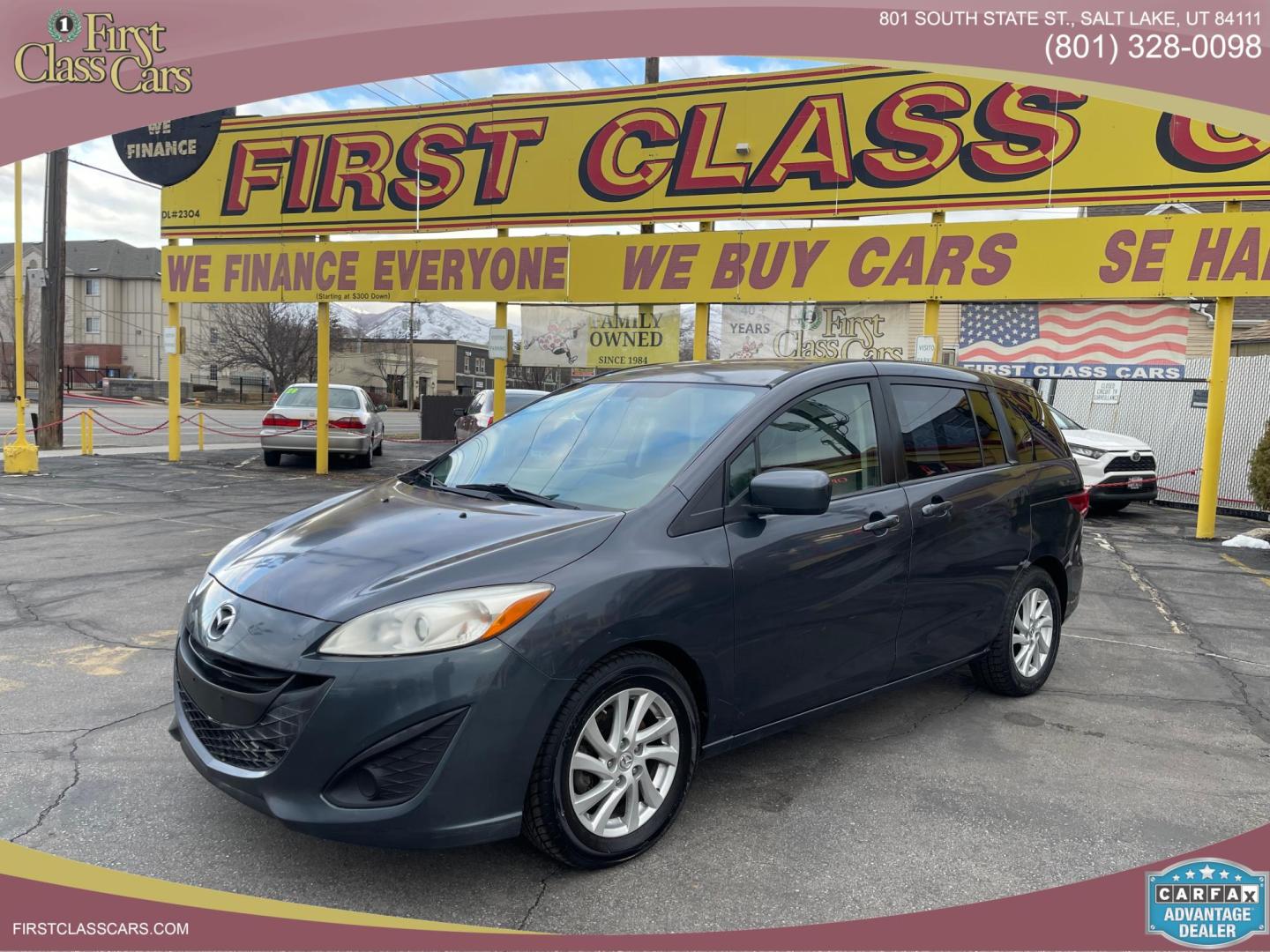 2012 Metropolitan Gray Metallic /Gray Cloth Mazda Mazda5 Sport (JM1CW2BL5C0) with an 2.5L I4 engine, Manual transmission, located at 801 South State Street, Salt Lake City, UT, 84111, (801) 328-0098, 40.751953, -111.888206 - Cool family minivan! Has sliding doors and feels like a miniature minivan. Vehicle Features: Sport Model, 3rd Rear Seat, ABS Brakes, Air Conditioning, Alloy Wheels, AM-FM Stereo, Auxiliary Audio Input, CD Audio, Cloth Seats, Cruise Control, Fold-Away Third Row, Manual Transmission, Overhead Airba - Photo#0